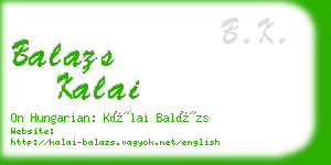 balazs kalai business card